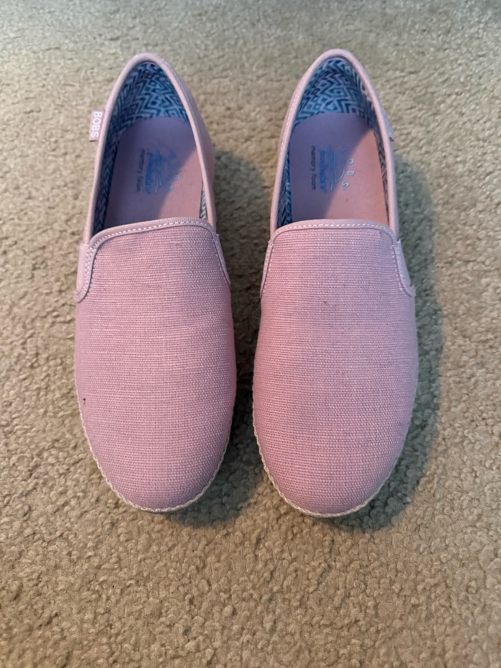 BOBS from Skechers Light Pink Slip-On Memory Foam Sneakers - Never worn